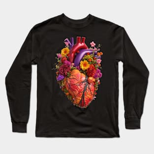 Floral Heart Long Sleeve T-Shirt